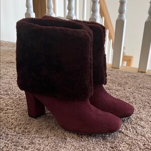 Rockport Burgundy Heeled Boots